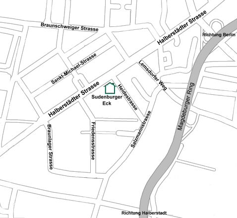 Anfahrtskizze zum Institut für medizinische Begutachtung Magdeburg